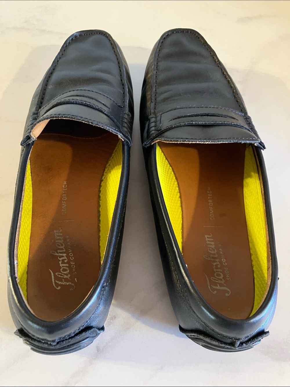 Florsheim Motor Smith Black Leather Men's Slip-On Loafers - Men’s US 9 - Picture 6 of 9